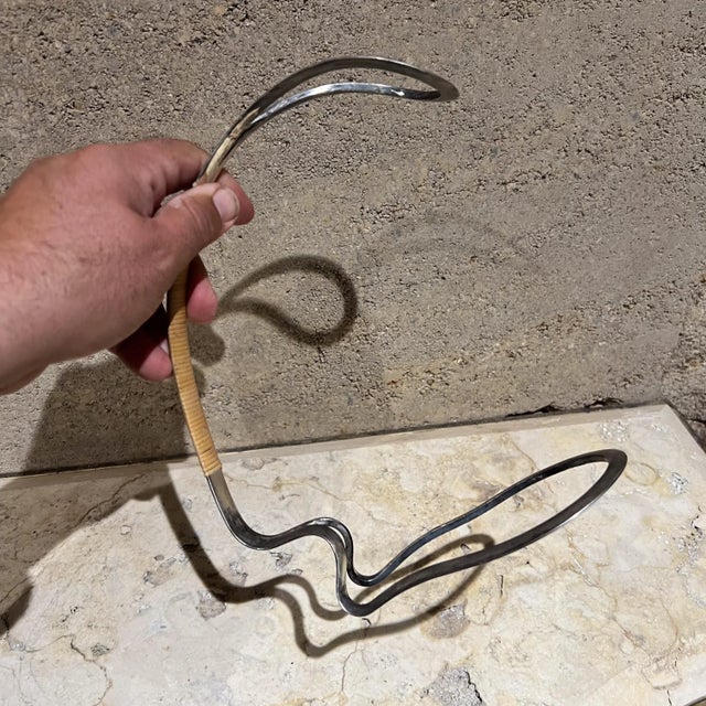 Silver Sculptural Silver Plated Wine Holder by Eisenberg Lozano, 1960s Mid Century For Sale - Image 8 of 11
