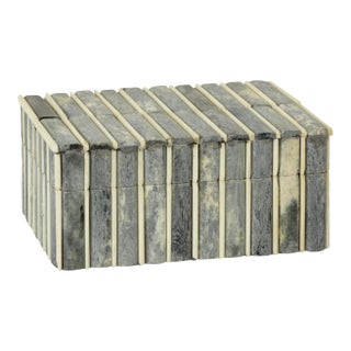 Tarawa Gray Bone Inlay Decorative Box For Sale