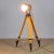 Wonderful industrial spotlight, coming from Russia. The lamp is mounted on the original wooden tripod, adjustable in...
