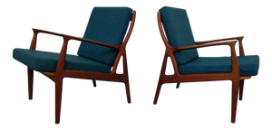 Organic Teak Armchairs, Denmark, 1960s, Set of 2