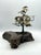 Mid-Century Brutalist Gilt Bronze Bonsai Tree Sculpture on Burl Wood Basee For Sale - Image 4 of 18