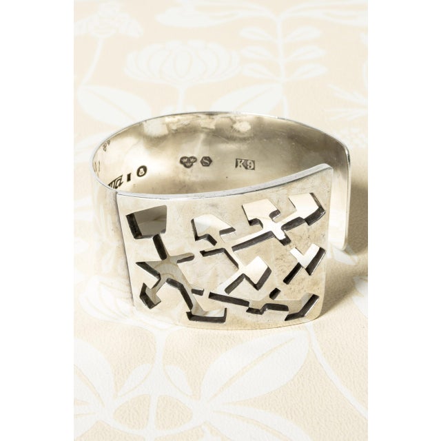Modern Modernist Silver Bracelet by Claës Giertta, 1960s For Sale - Image 3 of 6