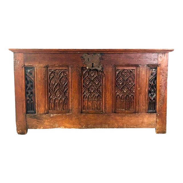 Large 16th Century French Gothic Trunk, France, 1580s For Sale