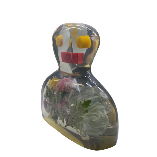 Enrico Baj, La Dama di Fiori, Resin and Mixed Media Sculpture, 1985 For Sale - Image 7 of 11