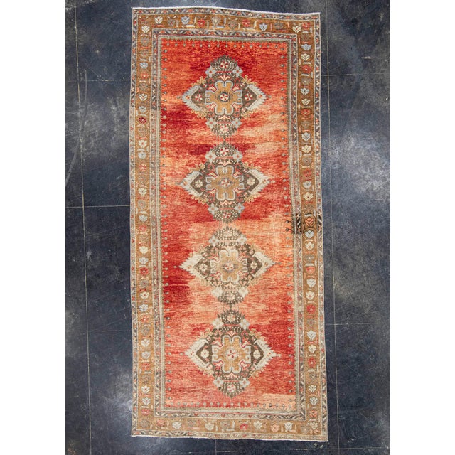 Red Turkish Vintage Rug 4'8" x 10'3 #21395 For Sale - Image 8 of 8