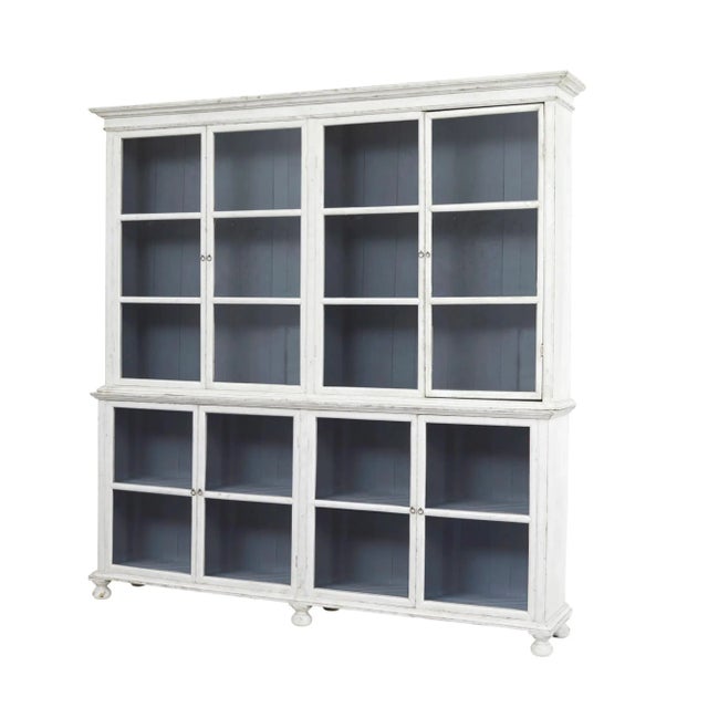 19th Century Painted Glazed Cabinet, 1890s For Sale - Image 9 of 9