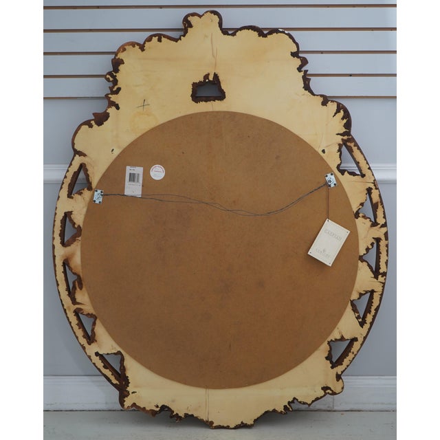 Century Large Round Carved Caspian Wall Mirror For Sale - Image 10 of 12
