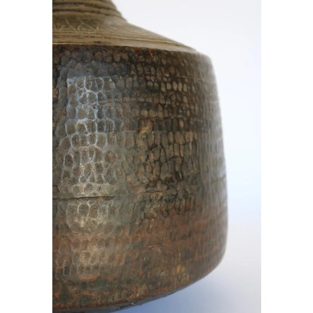 Metal Antique Copper Water Container From India For Sale - Image 7 of 8