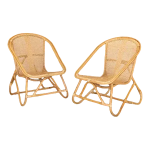1960s Pair of Italian Woven Chairs