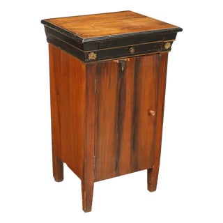 19th Century Biedermeier Bedside Table in Ebony Wood, Italy For Sale