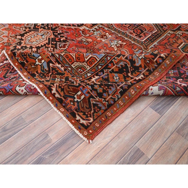 1960 Red Vintage Persian Rug For Sale - Image 9 of 12
