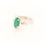 Diamond Emerald Ring 14k White Gold 0.94 TCW Custom Certified For Sale - Image 4 of 8