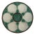French Longchamp Green and White Majolica Oyster Plate, Circa 1950s For Sale