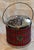 Vintage Red Tartan / Plaid Chrome Lion Crest decoration Ice Bucket
