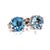 2010s Natural Aquamarine Stud Earrings 14Karat White Gold 1.0 TCW Certified For Sale - Image 5 of 11
