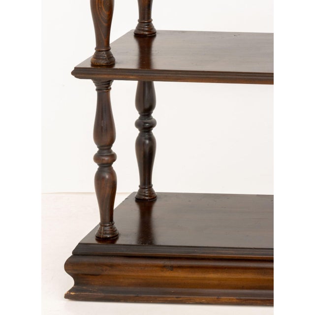 Baroque Style Five-Tier Walnut Etagere For Sale - Image 4 of 7