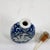 Antique Blue & White Enamel Lotus Flower Chinese Snuff Bottle With Stone Stopper For Sale - Image 11 of 15