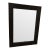 Hand-Carved Wooden Black Mirror Frame Featuring a Textured Pattern For Sale