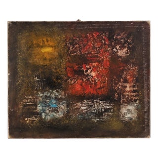 J. Wolff, American Abstract Composition, 1960, Oil on Canvas For Sale