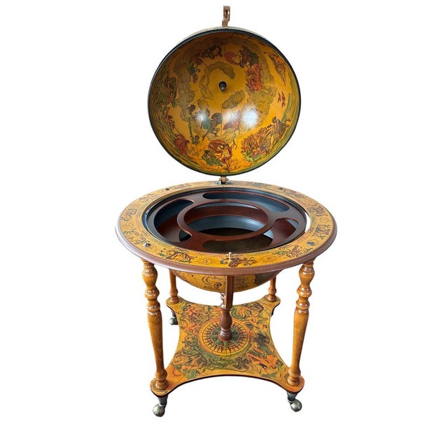 Mid-Century Wood Bar Globe For Sale - Image 5 of 6