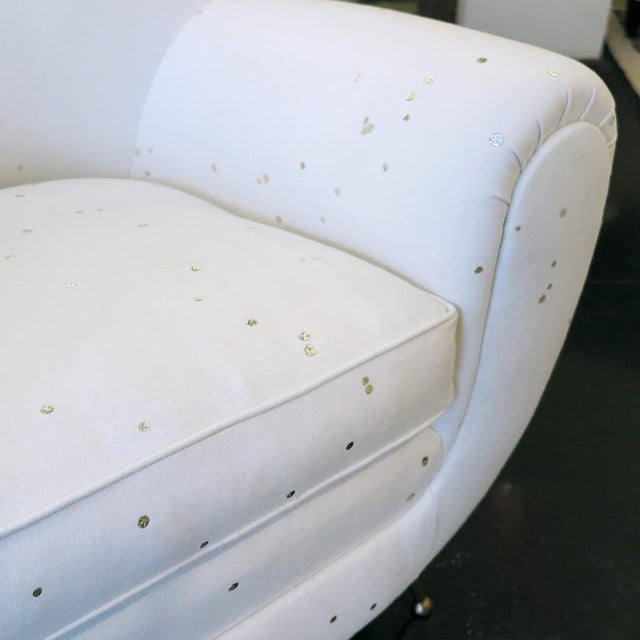 Mid-Century Modern 1950s Pair of Italian Mid-Century Lounge Chairs With Rounded Design For Sale - Image 3 of 8