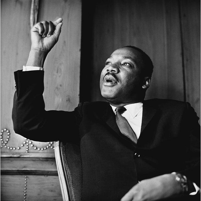 Martin Luther King In London American civil rights leader Martin Luther King, Jr. (1929 - 1968) at a press conference in...