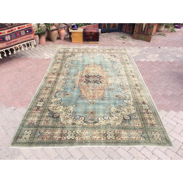 Handmade Vintage Oushak Rug - 130" X 79" For Sale - Image 12 of 12