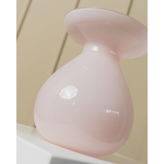Pink Vintage Glass Vase by Barbro Wesslander & Pia Amsell for Ikea For Sale - Image 3 of 11