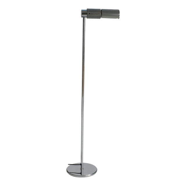 Haloprofil 878HR Floor Lamp in Silver by Viktor Frauenknecht for Swiss Lamps, 1960s For Sale