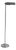 Haloprofil 878HR Floor Lamp in Silver by Viktor Frauenknecht for Swiss Lamps, 1960s For Sale