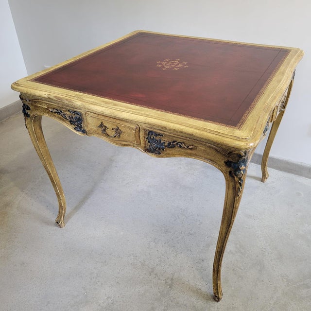 Wood French Louis XV Style Games Table, 1890s For Sale - Image 7 of 15