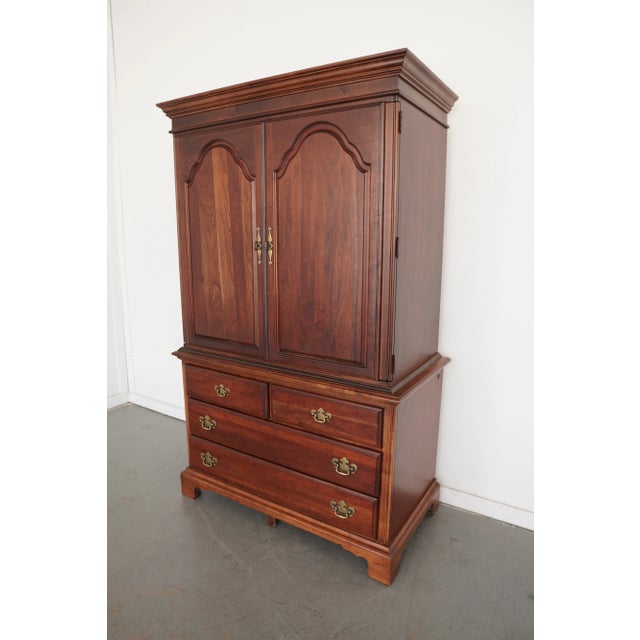 Vintage American Drew Cherry Grove Armoire For Sale - Image 4 of 13