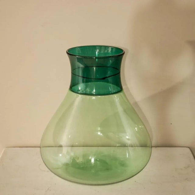 Verdino Vase in Browded Glass by Incisa Venini, 1970s, in Good conditions. Designed 1970 to 1979 This piece has an...