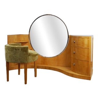 Art Deco Dressing Table and Stool Set by Betty Joel, 1930s For Sale