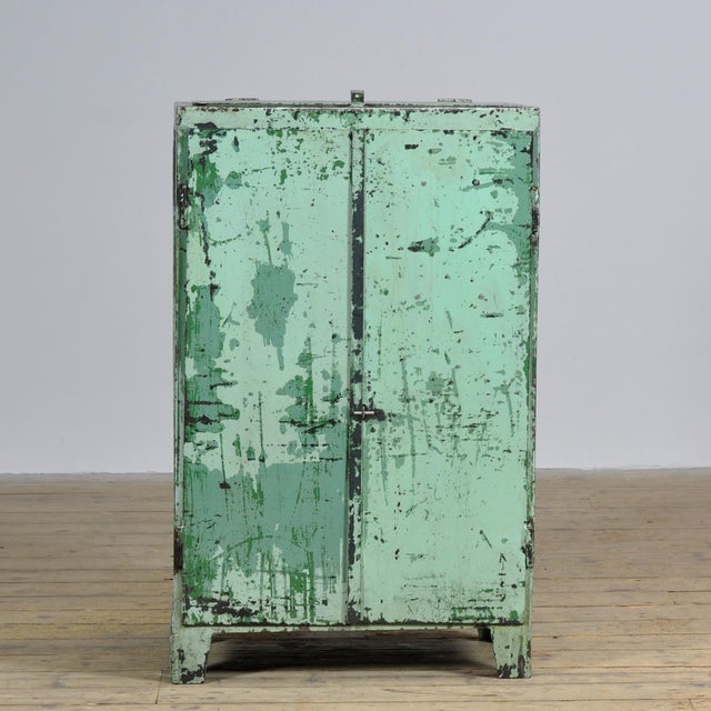 Industrial Vintage Industrial Iron Cabinet, 1970s For Sale - Image 3 of 13
