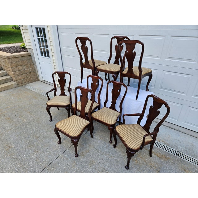 American Baker Furniture Historic Charleston Mahogany Dining Chairs - Set of Eight For Sale - Image 3 of 16