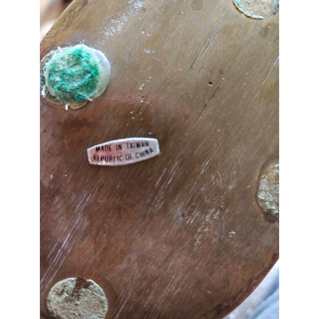 Vintage Mid 20th Century Modernist Brass Birds - Pair For Sale - Image 4 of 4