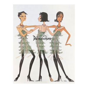 2003 Vintage Fashion Print for Dolce & Gabbana by R Toledo