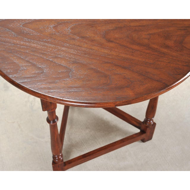 Ralph Lauren Country English Style Walnut Cricket Pub Table For Sale - Image 10 of 18