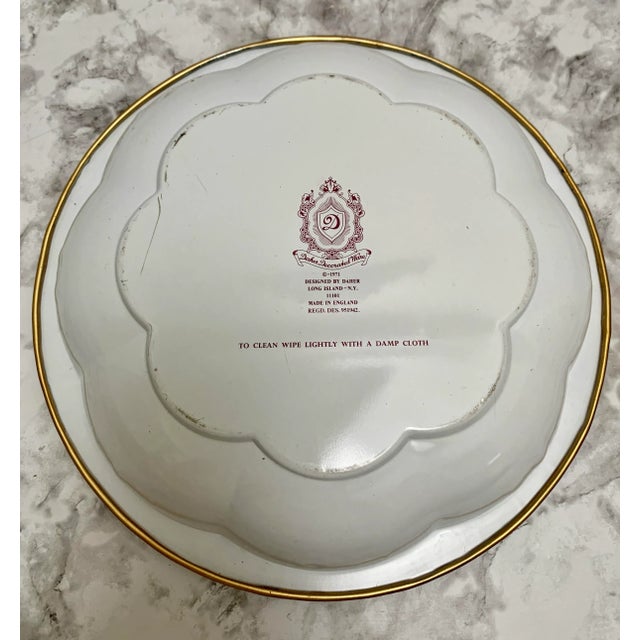 Vintage Colorful English Metal Serving & Decor Bowls, Set of Two For Sale - Image 4 of 9