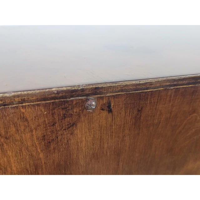 Antique Edwardian Secretary with Drawers in Carved Walnut and Leather, 1910 For Sale - Image 6 of 18