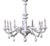 Handcrafted 10-Arm Chandelier in Coated Glass For Sale