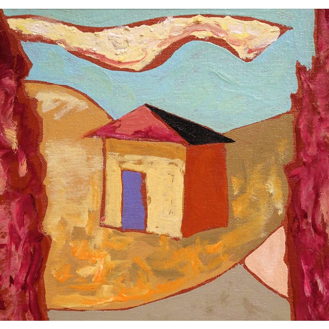 Late 20th Century Late 20th Century French Landscape Painting by Jacques Lamy in Frame For Sale - Image 5 of 9