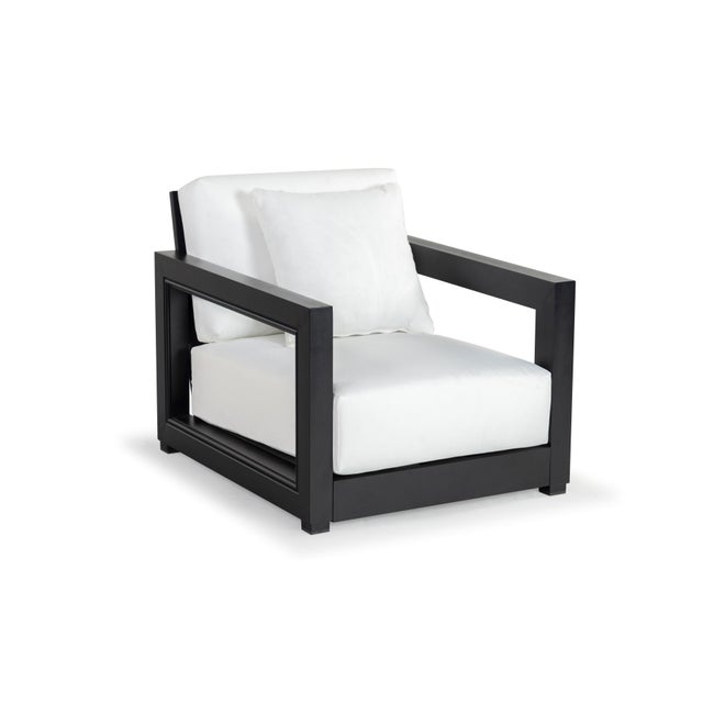 Metal Montford Aluminum Armchair, Black/White For Sale - Image 7 of 9