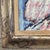 Expressionism 1960’s Original Abstract Expressionist Portrait of Woman With Her Cat Fancy Silver Leaf Frame For Sale - Image 3 of 9