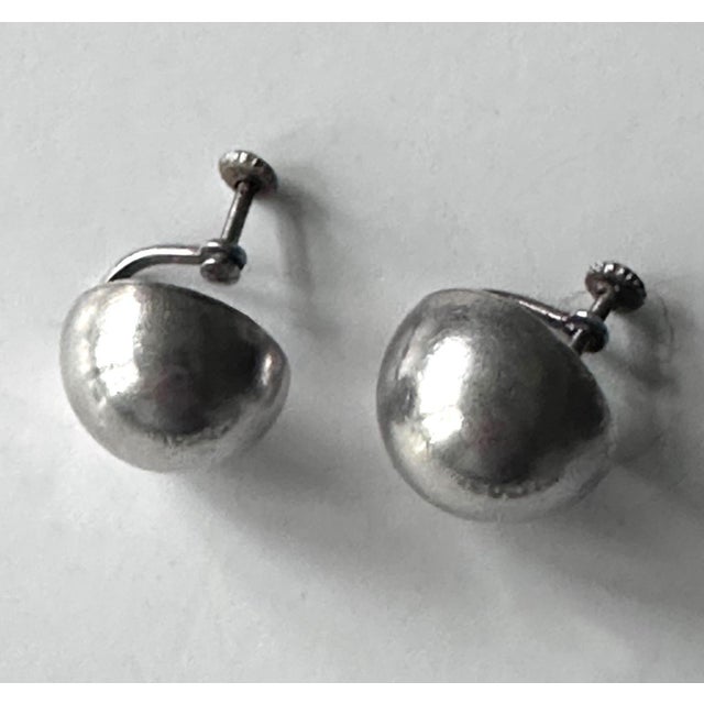 Rare Mexican Modern Silver Jewelry Suite Caviar Model William Spratling For Sale - Image 9 of 12