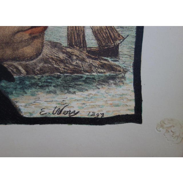 Émile Auguste Wery, Brittany, Original Lithograph For Sale - Image 3 of 5
