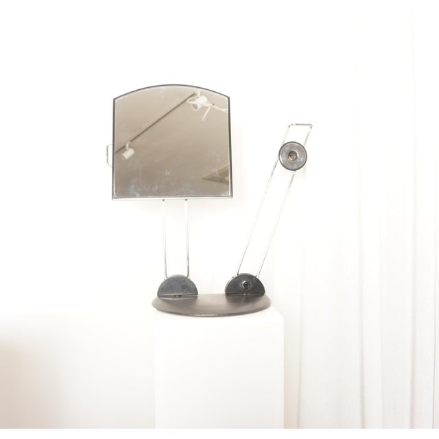 Space Age Table Lamp with Mirror, 1980 For Sale - Image 4 of 5