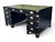 Campaign Antique British Campaign Style Executive Desk With Green Leather Writing Top For Sale - Image 3 of 15