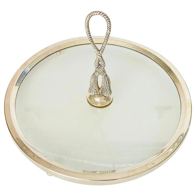 Metal French Cheese Tray in Metal and Glass, 1970s For Sale - Image 7 of 7